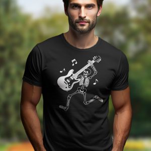 Тениска Скелет с китара