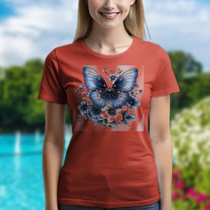 Дамска тениска пеперуда