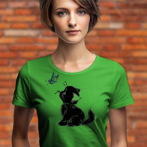 Дамска тениска котенце