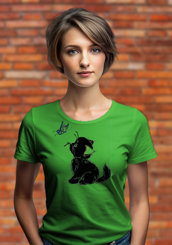 Дамска тениска котенце - Image 2