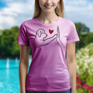 Дамска тениска Влюбено куче