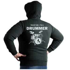 Суичър худи с изображение на барабани – гръб