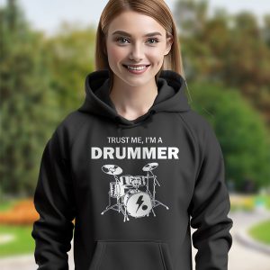 Дамски суичър худи с изображение на барабани