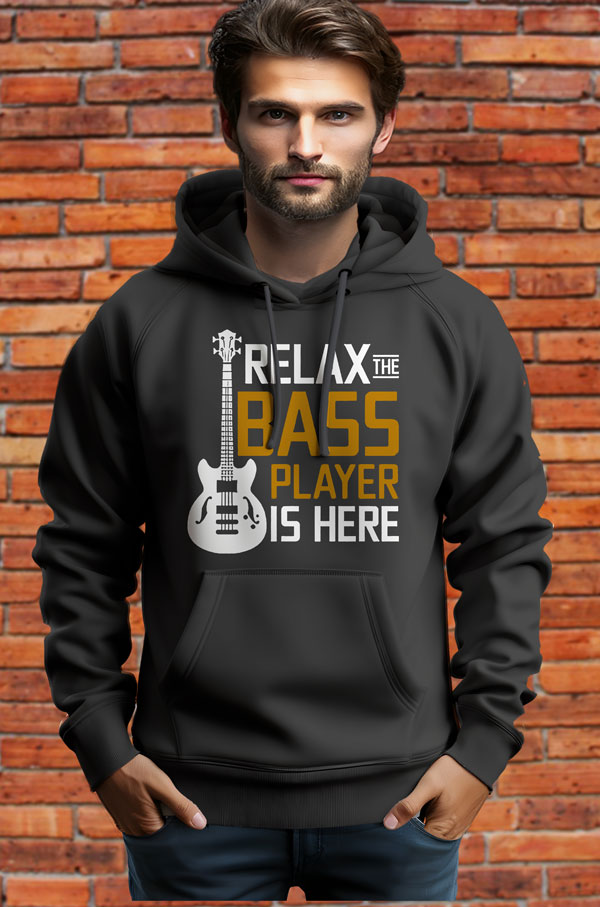 Мъжки суичър с изображение та китара.