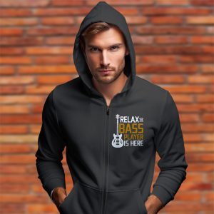 Суичър худи с принт на китара с цип