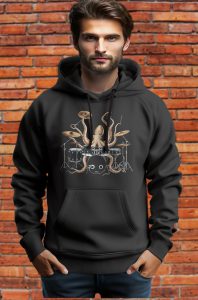 Мъжки суичър с изображение на барабани.