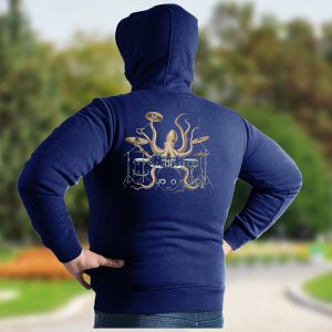 Мъжки суичър с изображение на барабани.